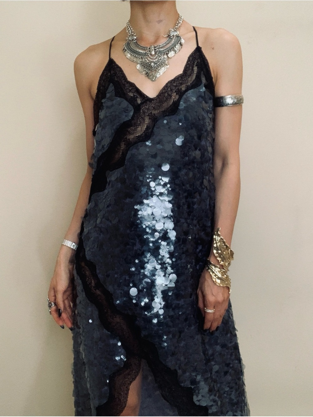Brand New Zara sequins maxi dress size L - Picture 4 of 14